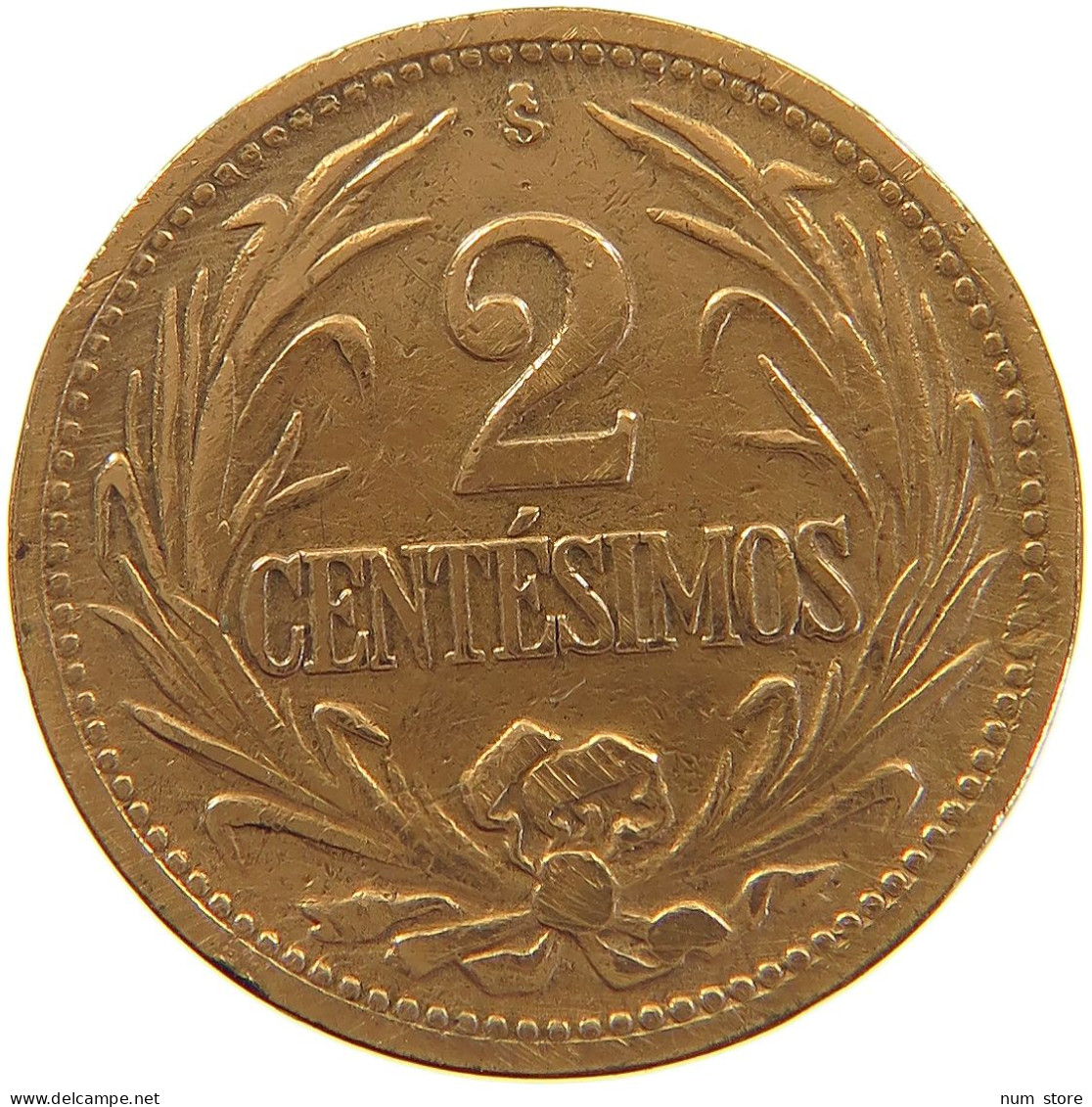 URUGUAY 2 CENTESIMOS 1943  #a062 0817 - Uruguay