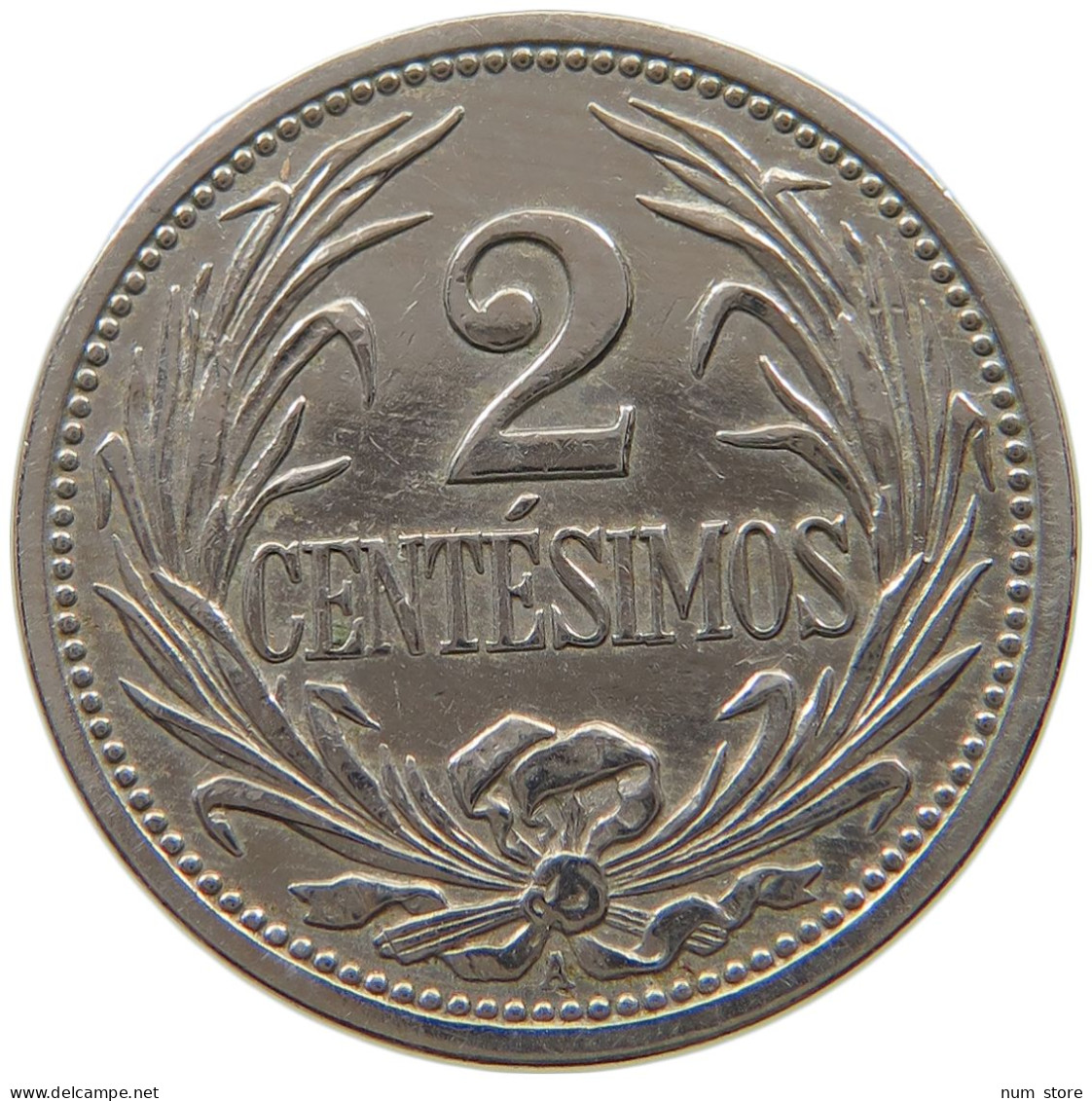 URUGUAY 2 CENTESIMOS 1909  #a034 0811 - Uruguay