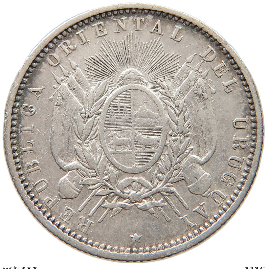 URUGUAY 2 CENTESIMOS 1877  #t111 1111 - Uruguay