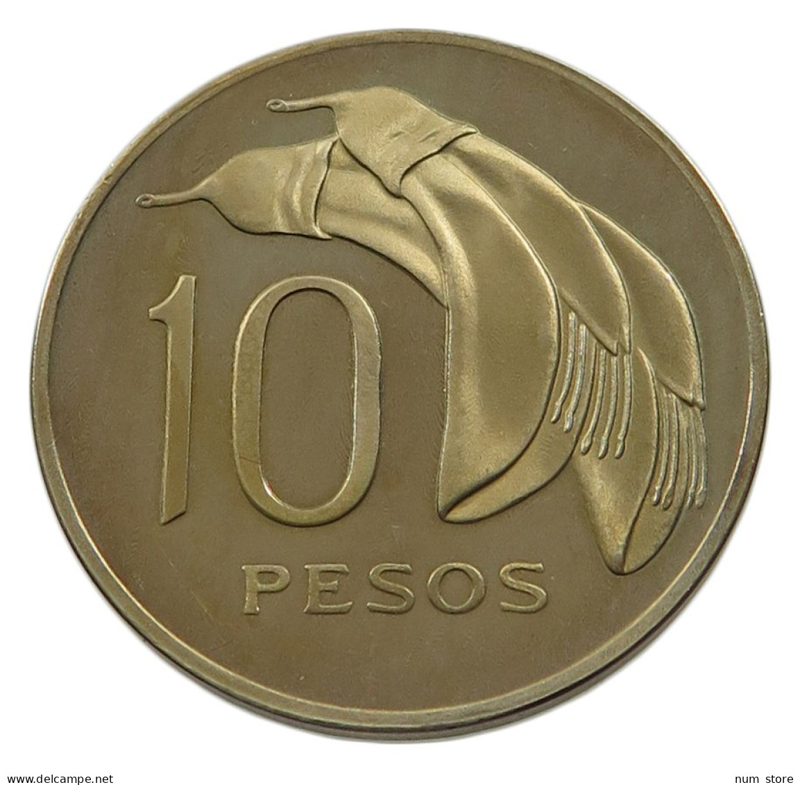 URUGUAY 10 PESOS 1969 URUGUAY 10 PESOS 1969 SO PROOF NICKEL BRAS #alb035 0593 - Uruguay