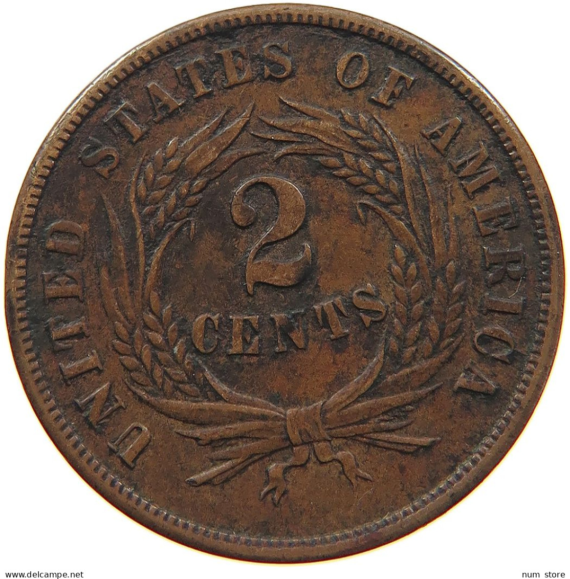UNITED STATES OF AMERICA TWO CENTS 1864  #t143 0421 - 2, 3 & 20 Cents