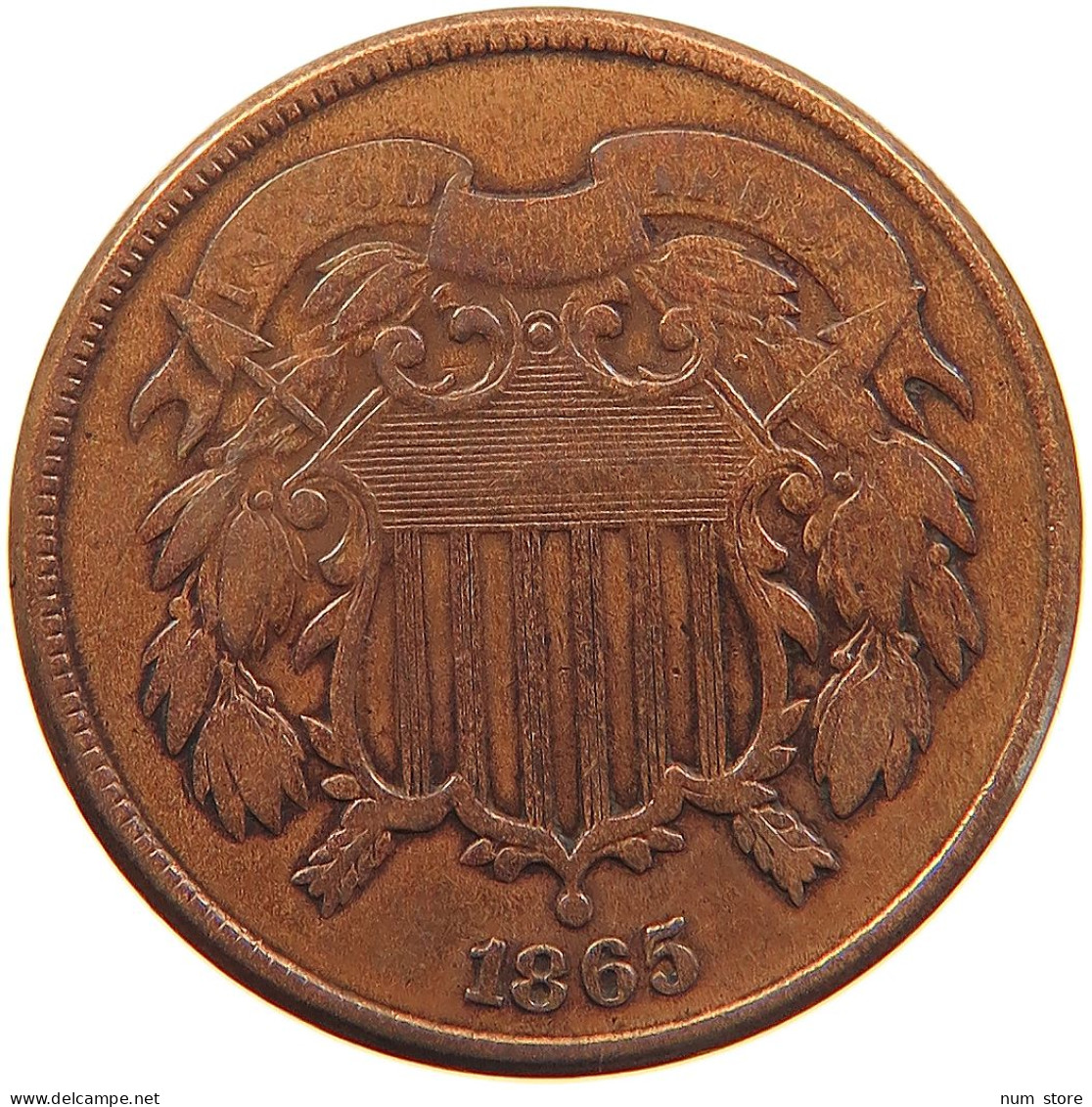 UNITED STATES OF AMERICA TWO CENTS 1865  #t143 0419 - 2, 3 & 20 Cent