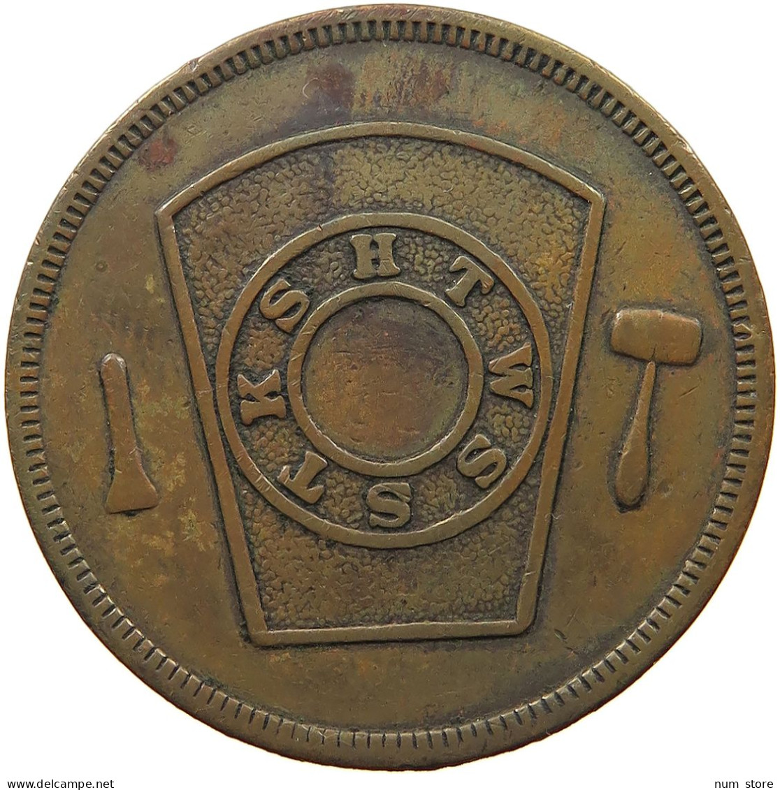 UNITED STATES OF AMERICA TOKEN 1861 TOKEN PENNY 1861 BEULAH CHAPTER SUMTER SOUTH CAROLINA #t143 0095 - Sonstige & Ohne Zuordnung