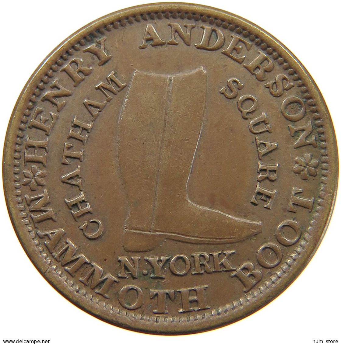 UNITED STATES OF AMERICA TOKEN 1837 TOKEN 1837 CHATHAM SQUARE NEW YORK #t114 0201 - Autres & Non Classés