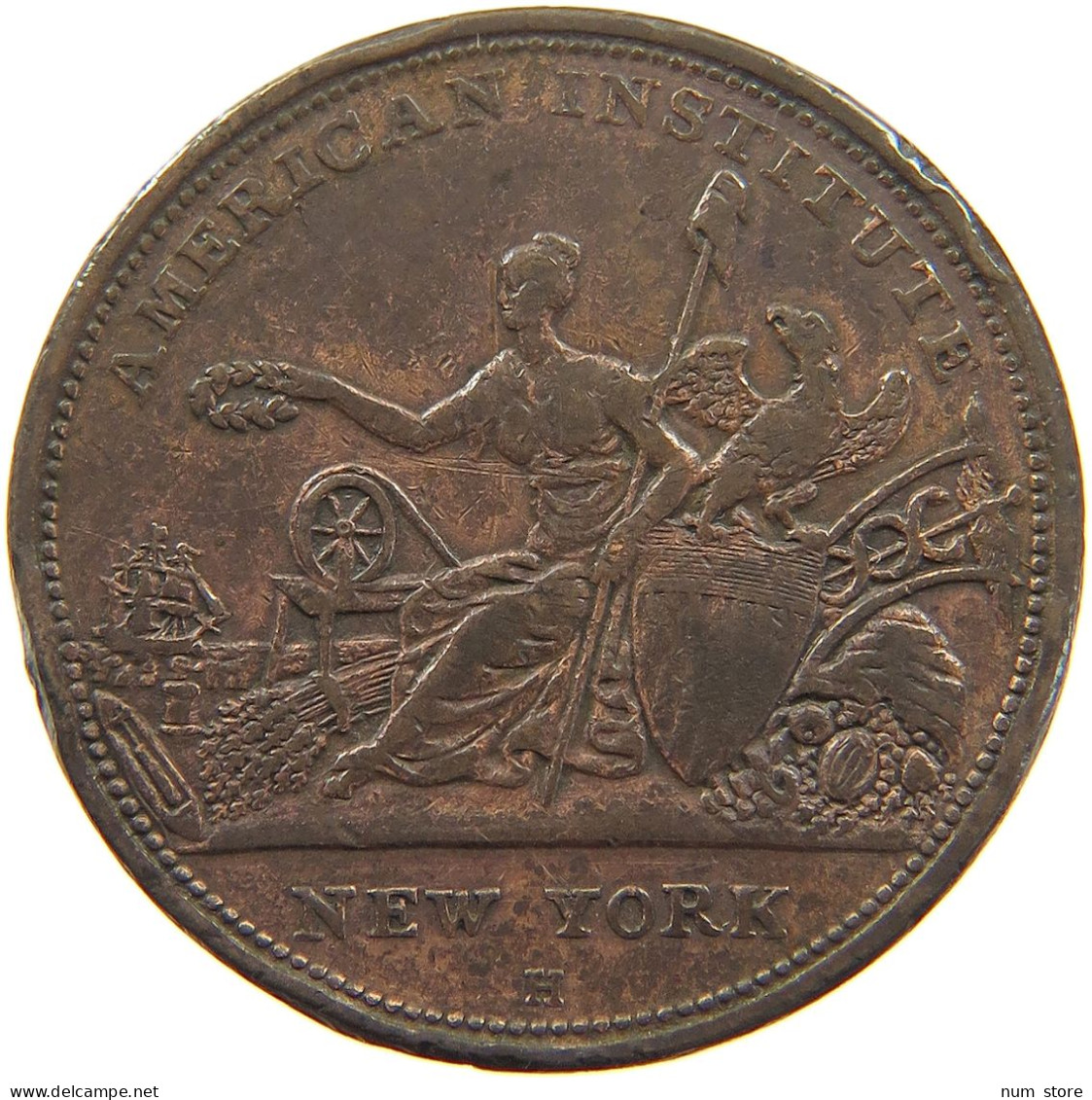 UNITED STATES OF AMERICA TOKEN 1833 TOKEN 1833 Hard Times Robinson's Jones Military, Naval #t114 1051 - Other & Unclassified