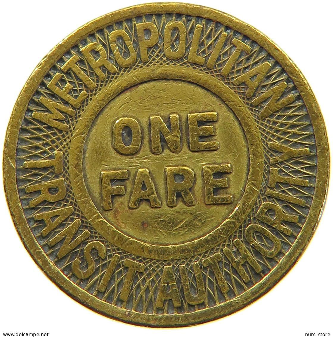 UNITED STATES OF AMERICA TOKEN  TOKEN ONE FARE METROPOLITAN TRANSIT AUTHORITY #a053 0405 - Other & Unclassified