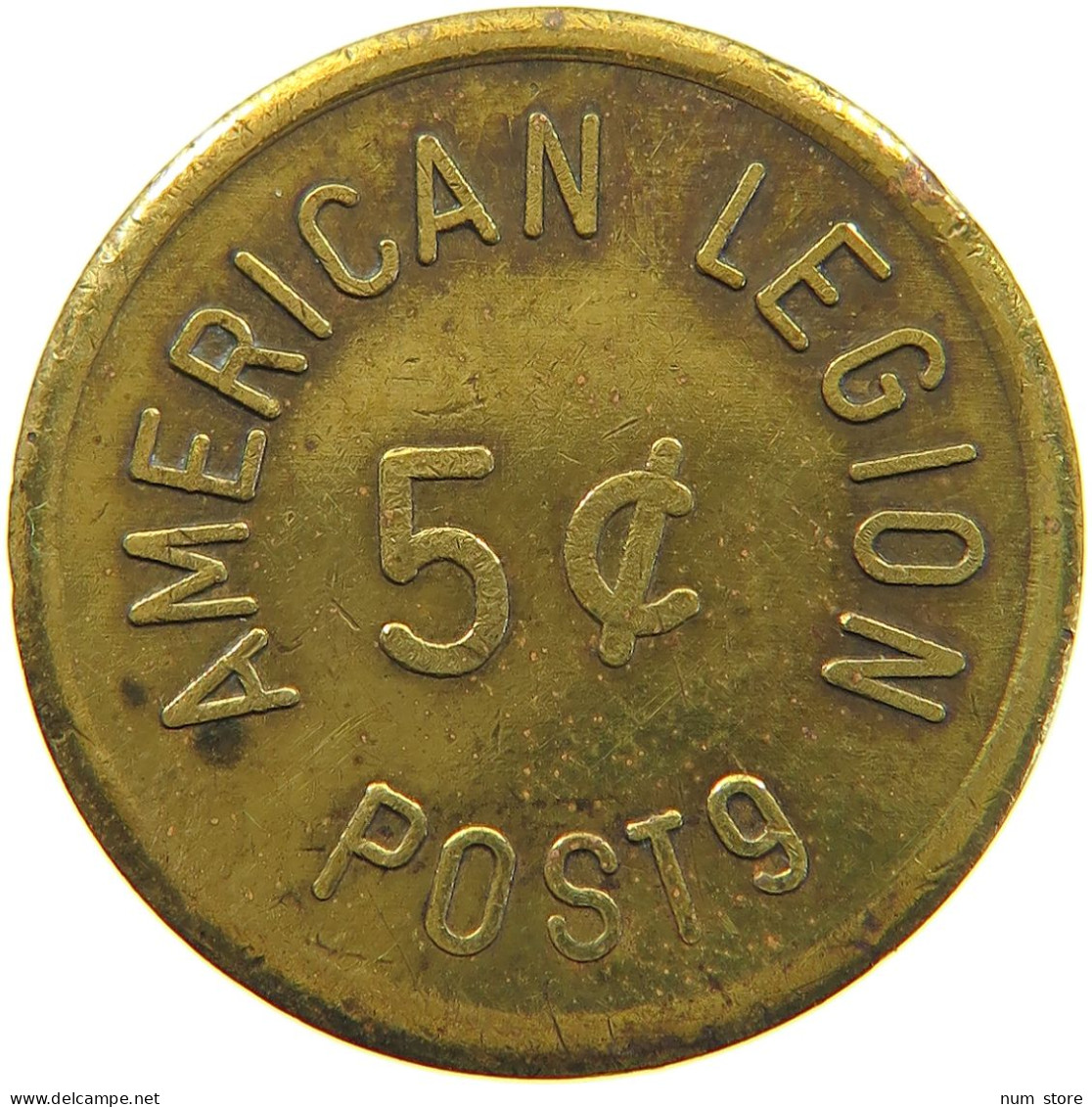 UNITED STATES OF AMERICA TOKEN  TOKEN AMERICAN LEGION POST 5 CENTS #a053 0407 - Autres & Non Classés