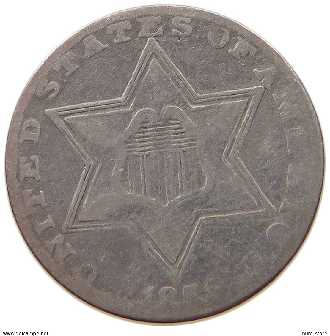 UNITED STATES OF AMERICA THREE CENTS 1855  #t098 0121 - 2, 3 & 20 Cent