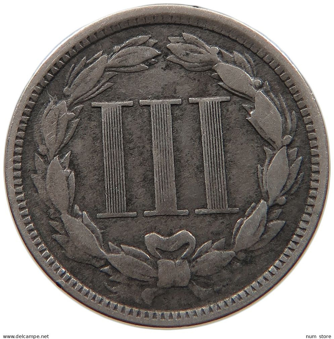 UNITED STATES OF AMERICA THREE CENT NICKEL 1868  #t143 0371 - 2, 3 & 20 Cent