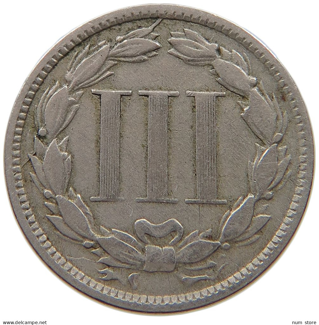 UNITED STATES OF AMERICA THREE CENT 1870  #t078 0541 - E.Cents De 2, 3 & 20