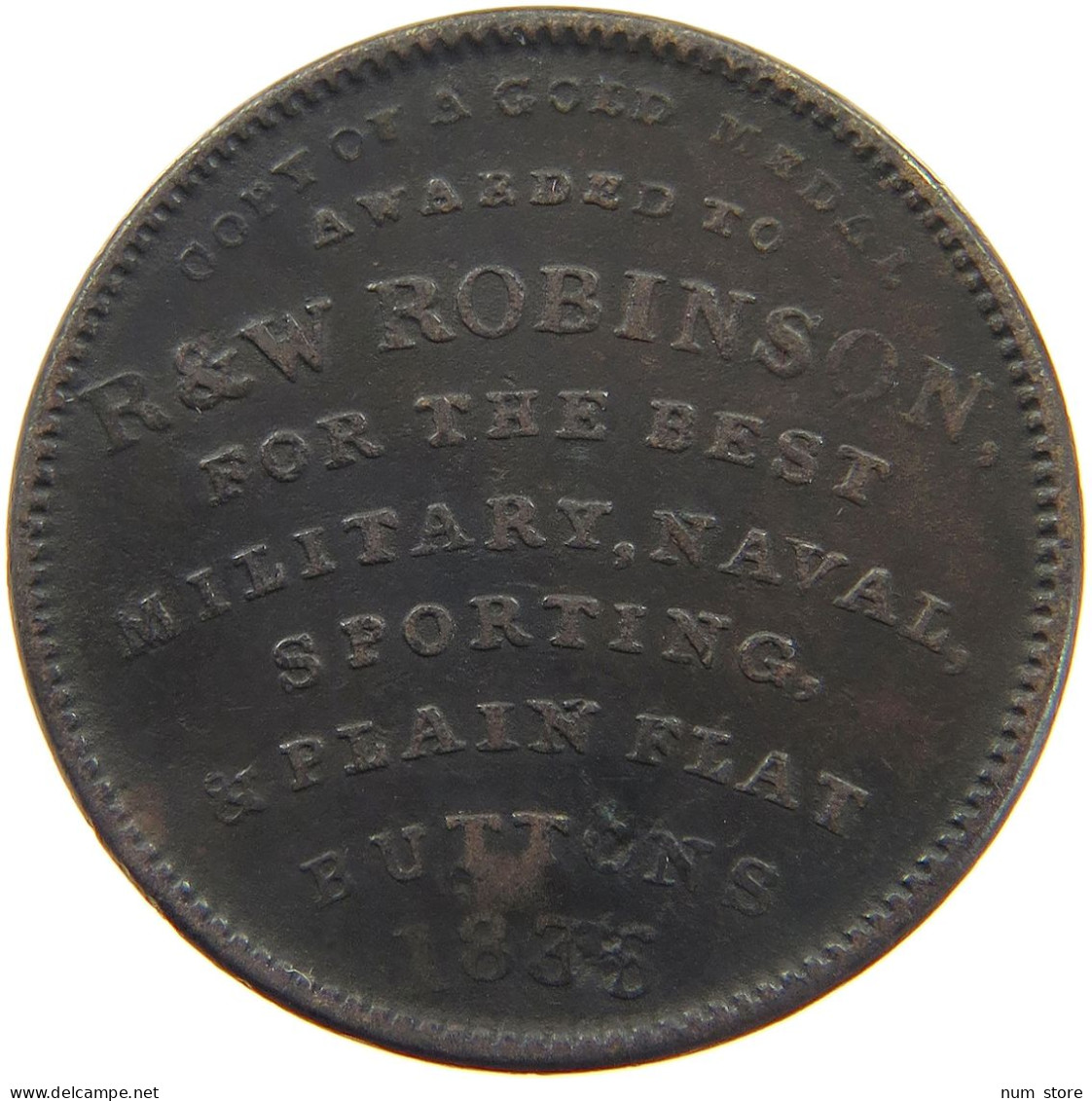 UNITED STATES OF AMERICA TOKEN  TOKEN Hard Time Woodworth's Patent Planing Machine #t114 0197 - Autres & Non Classés