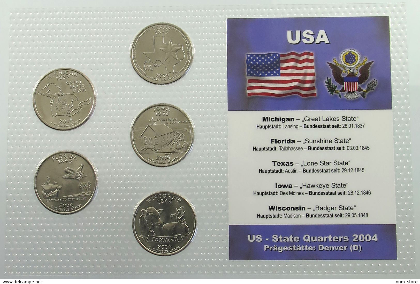 UNITED STATES OF AMERICA SET 2004 QUARTERS #ns03 0079 - Mint Sets