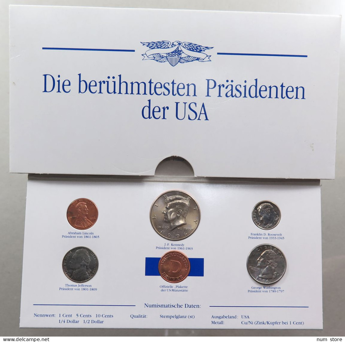 UNITED STATES OF AMERICA SET 1996 D  #bs01 0063 - Mint Sets