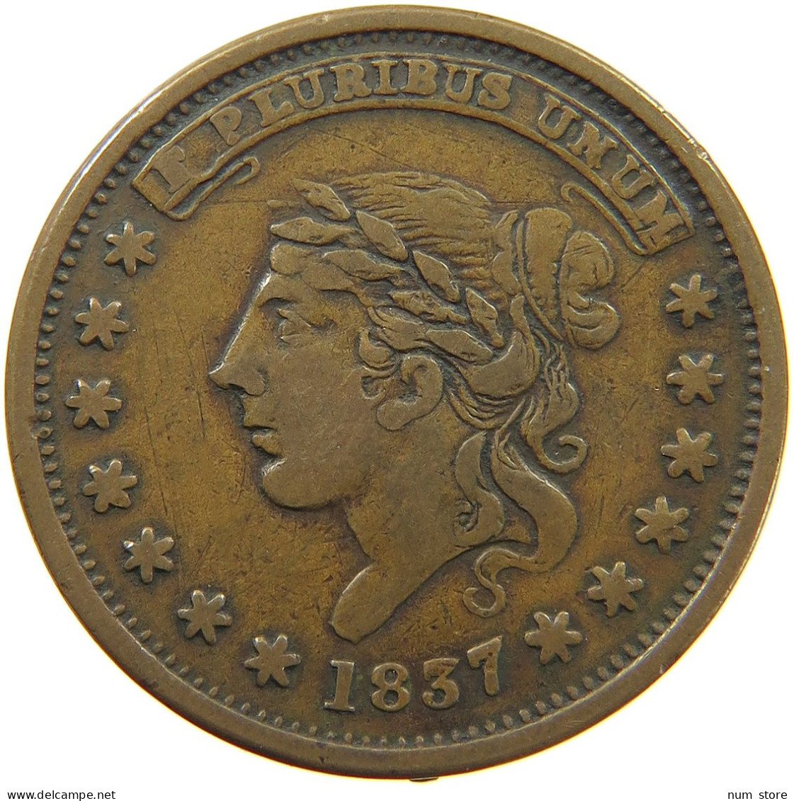 UNITED STATES OF AMERICA TOKEN 1837 TOKEN 1837 MILLIONS FOR DEFENCE #t114 0187 - Andere & Zonder Classificatie