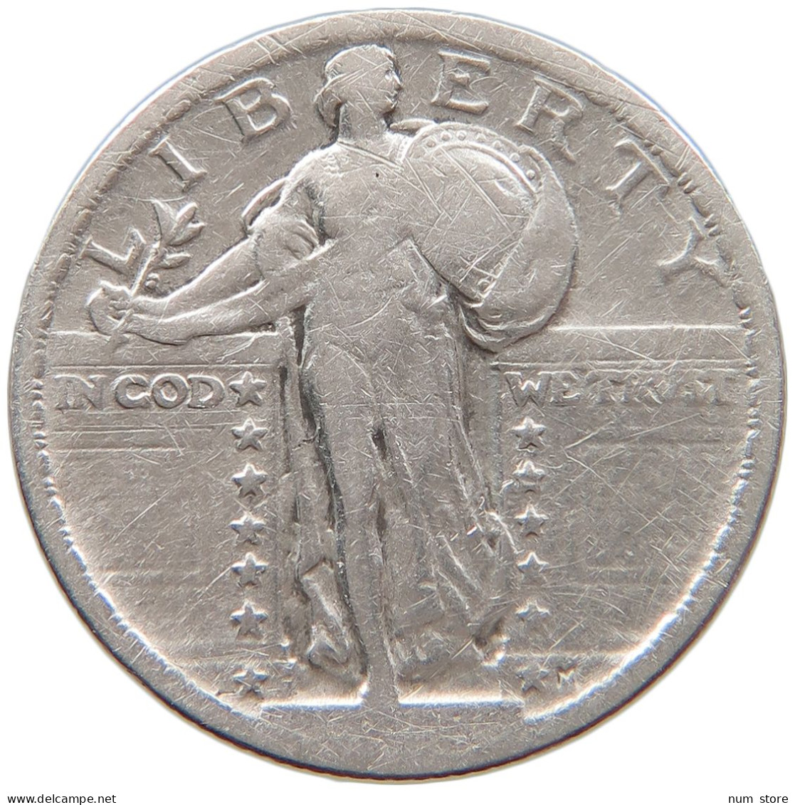 UNITED STATES OF AMERICA QUARTER 1918 STANDING LIBERTY #c070 0265 - 1916-1930: Standing Liberty (Libertà In Piedi)