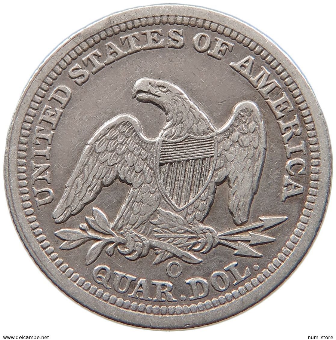 UNITED STATES OF AMERICA QUARTER 1854 O SEATED LIBERTY #t143 0325 - 1838-1891: Seated Liberty (Liberté Assise)