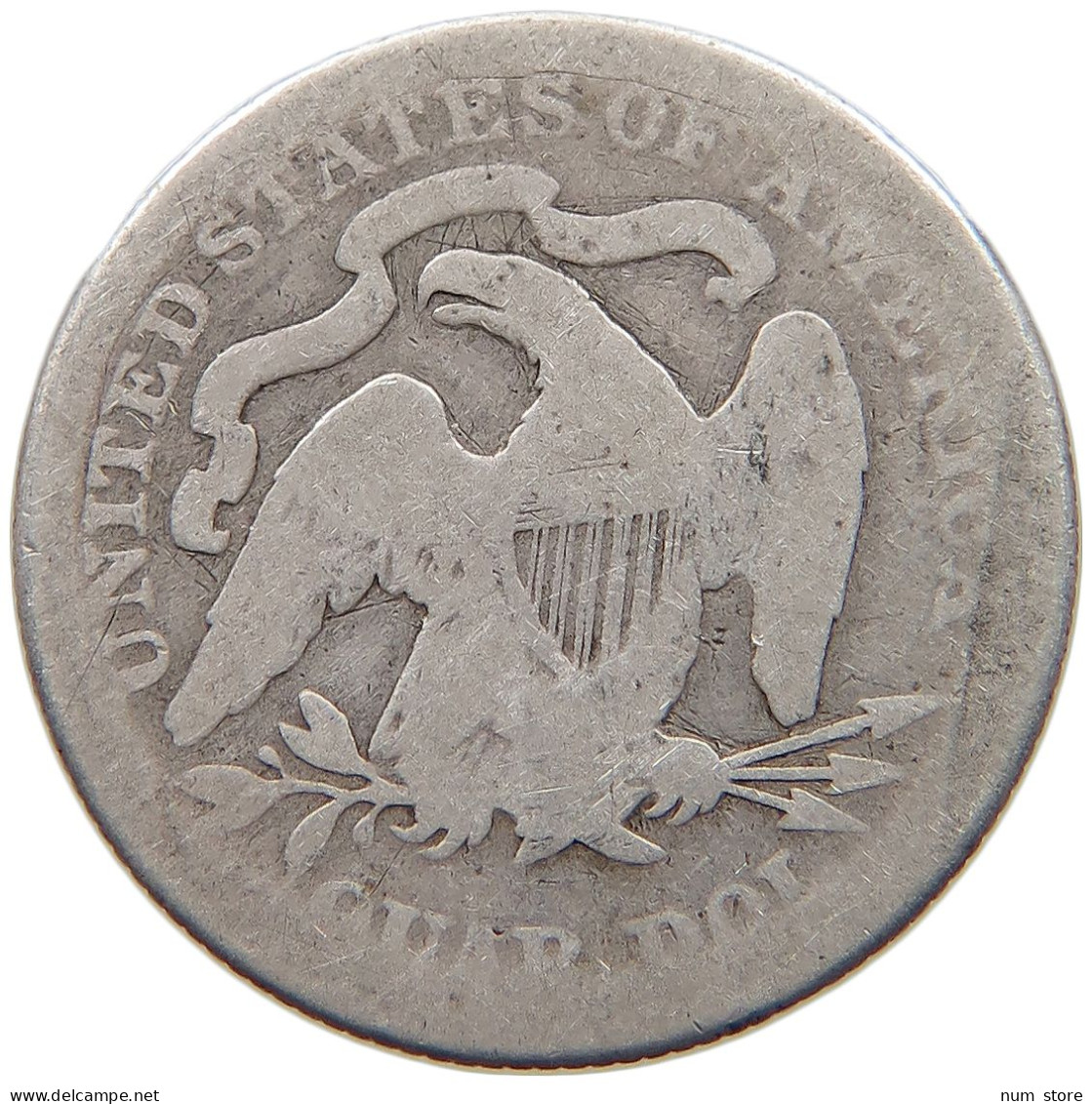 UNITED STATES OF AMERICA QUARTER 1876 SEATED LIBERTY #c036 0265 - 1838-1891: Seated Liberty