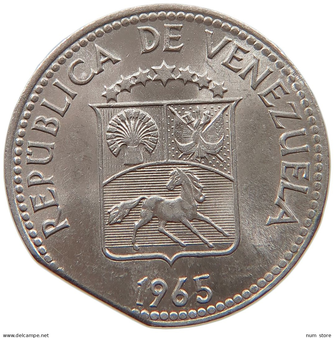 VENEZUELA 5 CENTIMOS 1965 MINTING ERROR #t162 0437 - Venezuela