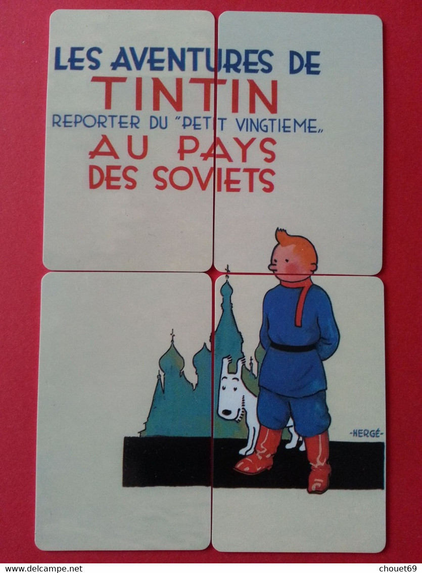 TINTIN Au Pays Des Soviets SETCALL 350 Exemplaires Prépayée Pre-paid Utilisée Used (BJ0621 - BD