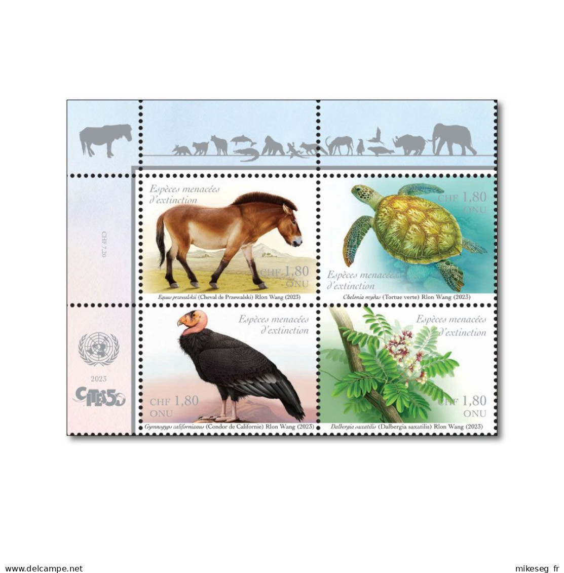 ONU Genève 2023 - CITES - Espèces En Danger Endangered Species Gefährdete Arten ** - Blocks & Kleinbögen