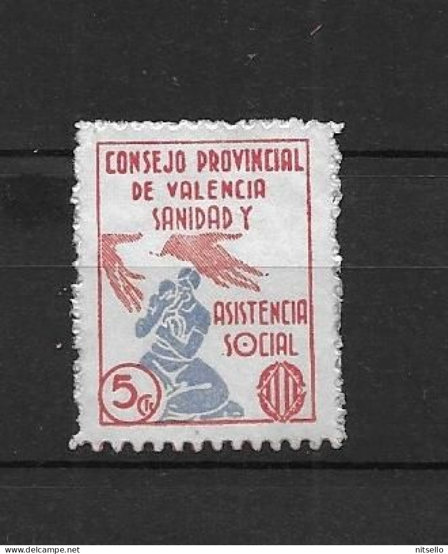 LOTE 2112 E  ///  (C045)CONSEJO PROVINCIAL DE VALENCIA SANIDAD   RARO  **MNH      ¡¡¡ LIQUIDATION - JE LIQUIDE !!! - Spanish Civil War Labels