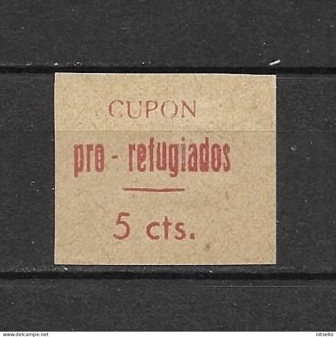 LOTE 2112 F  ///  (C080) LORCA - MURCIA, FESOFI Nº 14, CUPÓN PRO REFUGIADOS *MH    ¡¡¡ LIQUIDATION - JE LIQUIDE !!! - Vignettes De La Guerre Civile