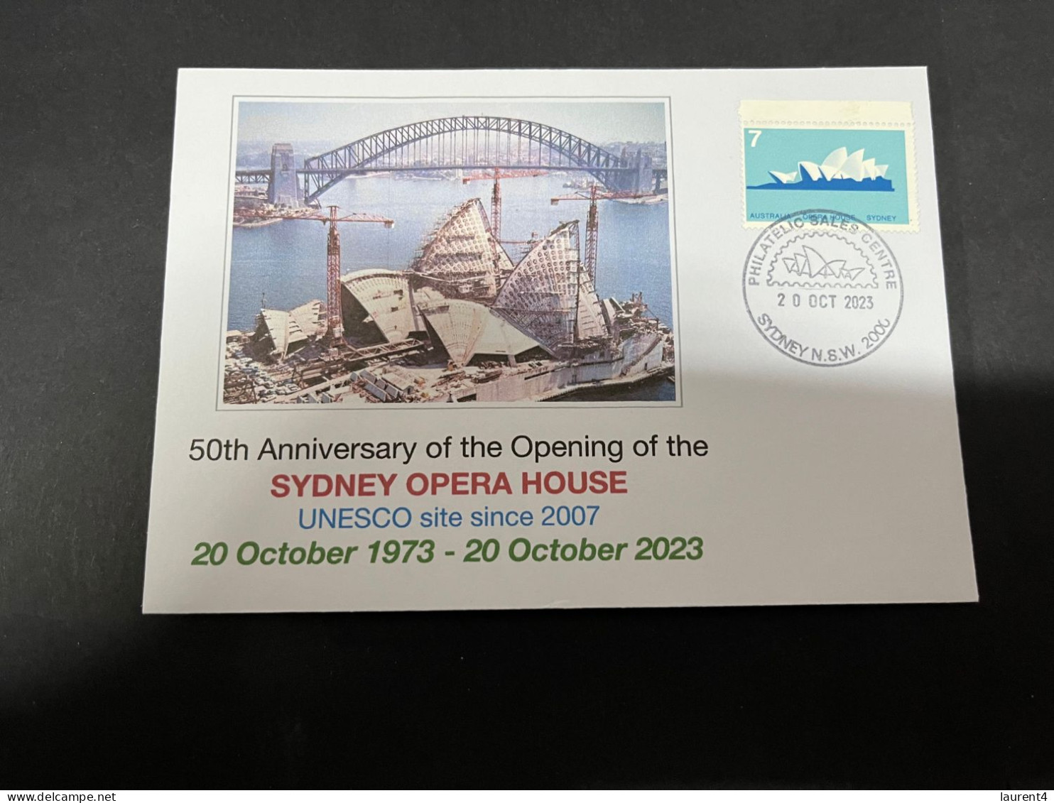 11-11-2023 (1 V 54) Sydney Opera House Celebrate The 50th Anniversary Of It's Opening (20 October 2023) 1973 Opera - Covers & Documents