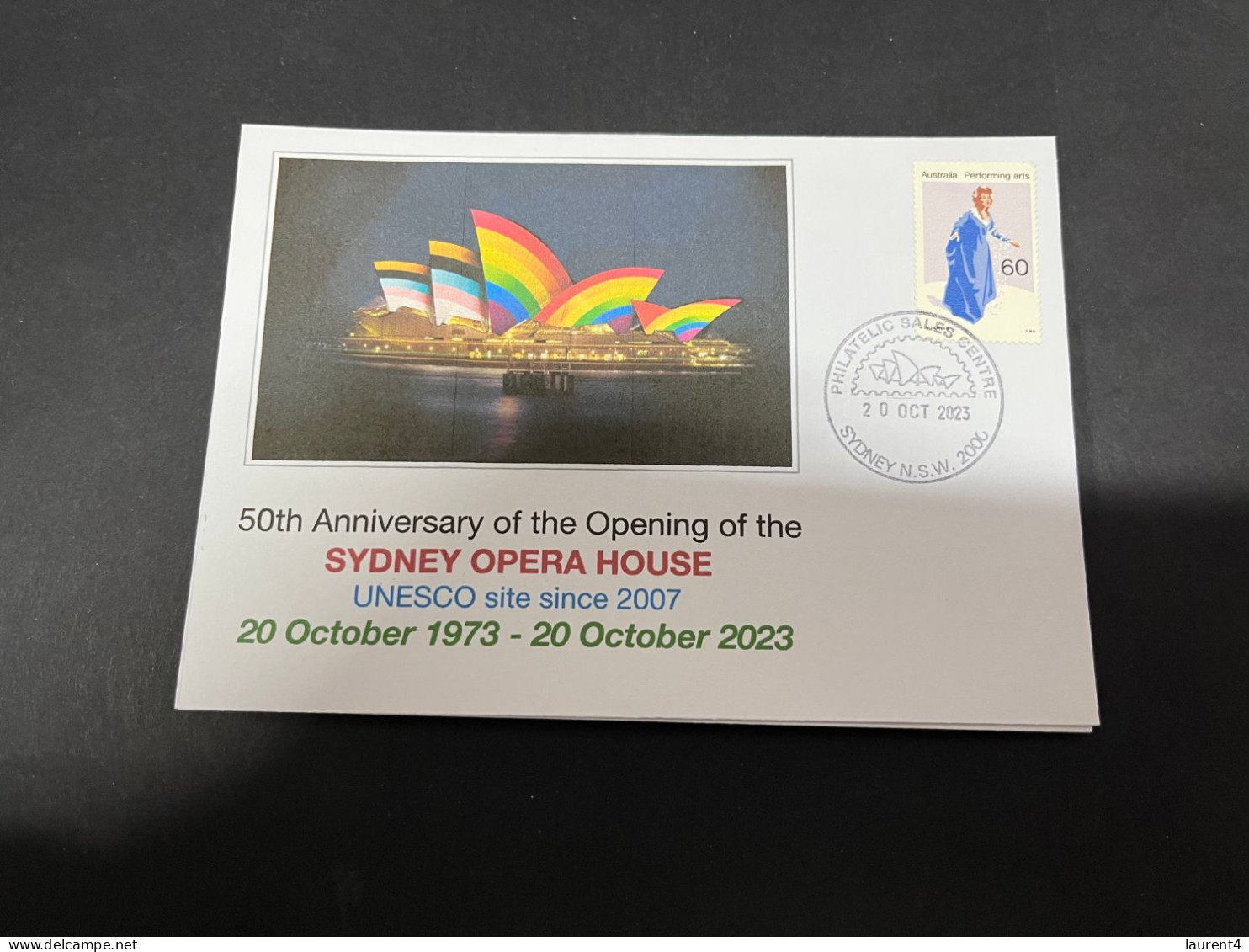 11-11-2023 (1 V 54) Sydney Opera House Celebrate The 50th Anniversary Of It's Opening (20 October 2023) 1977 Art - Cartas & Documentos