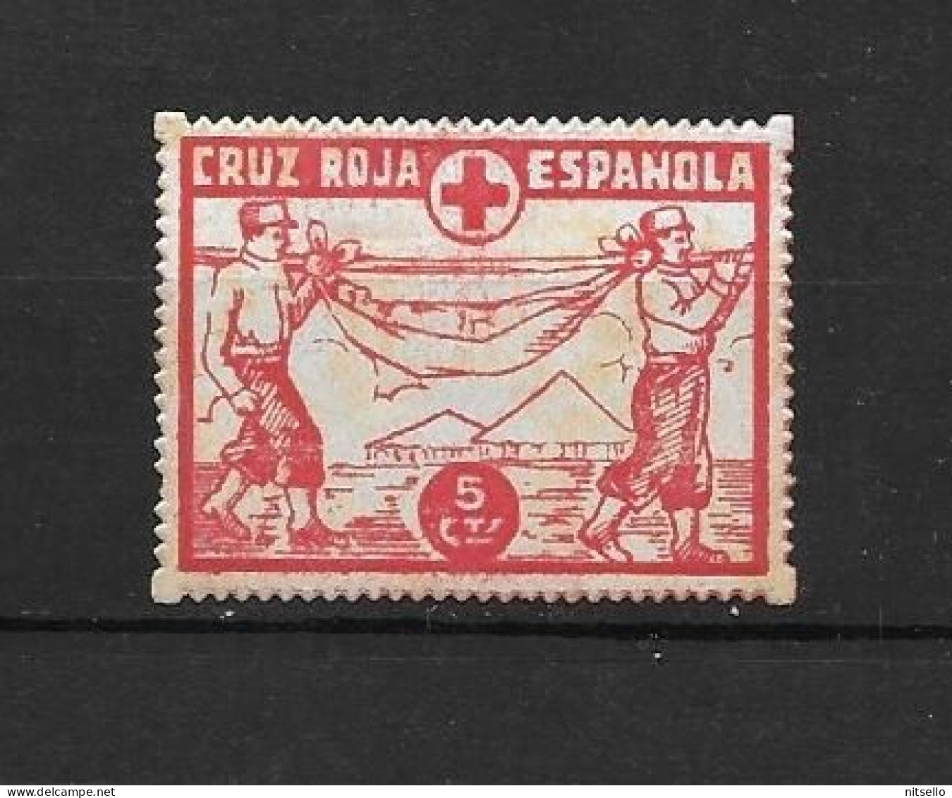 LOTE 2112 F  ///  (C080) CRUZ ROJA 10 CTS. *MH    ¡¡¡ LIQUIDATION - JE LIQUIDE !!! - Vignettes De La Guerre Civile