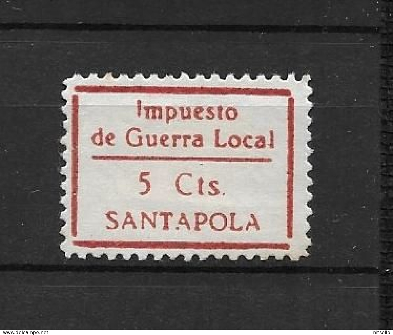 LOTE 2112 F  ///  (C080) SANTA POLA (ALICANTE). IMPUESTO DE GUERRA *MH    ¡¡¡ LIQUIDATION - JE LIQUIDE !!! - Spanish Civil War Labels