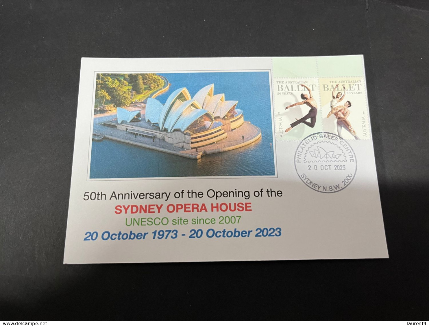 11-11-2023 (1 V 54) Sydney Opera House Celebrate The 50th Anniversary Of It's Opening (20 October 2023) 2012 Ballet - Storia Postale