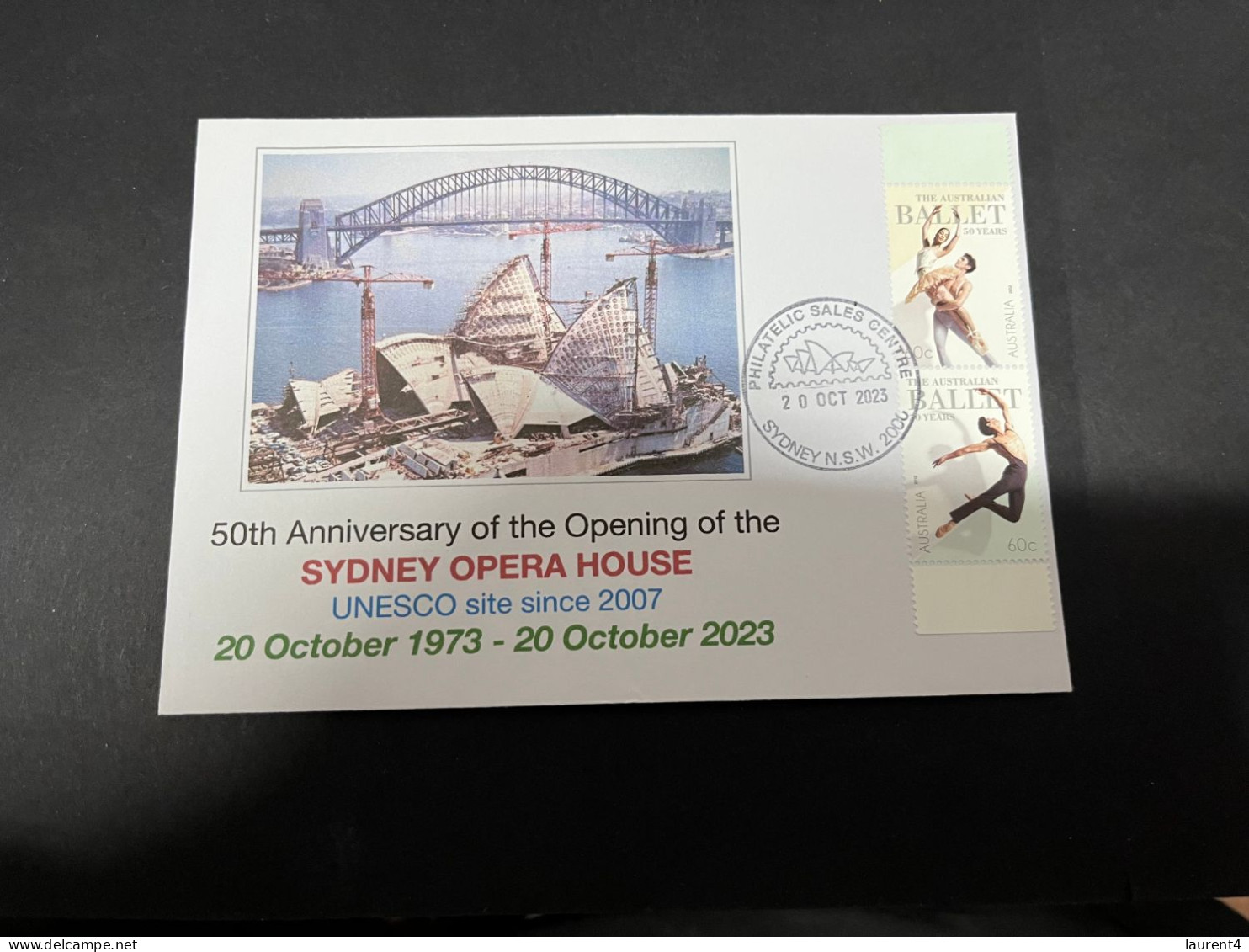 11-11-2023 (1 V 54) Sydney Opera House Celebrate The 50th Anniversary Of It's Opening (20 October 2023) 2012 Ballet - Cartas & Documentos