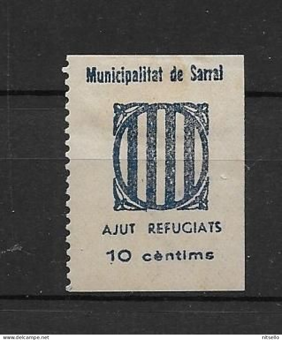 LOTE 2112 F  ///  (C080) MUNICIPALITAT DE SARRAL , FESOFI 9 *MH    ¡¡¡ LIQUIDATION - JE LIQUIDE !!! - Spanish Civil War Labels