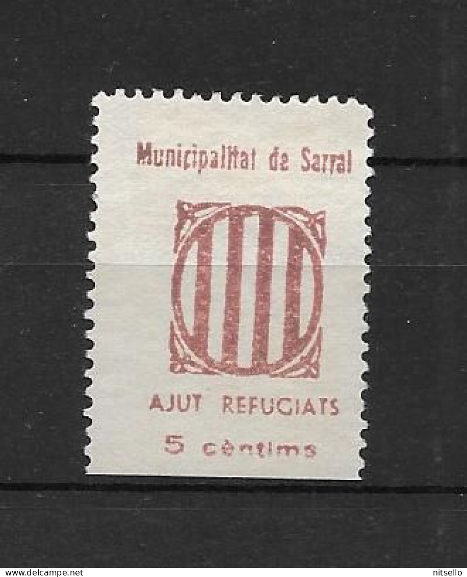 LOTE 2112 F  ///  (C080) MUNICIPALITAT DE SARRAL , FESOFI 6 *MH    ¡¡¡ LIQUIDATION - JE LIQUIDE !!! - Spanish Civil War Labels