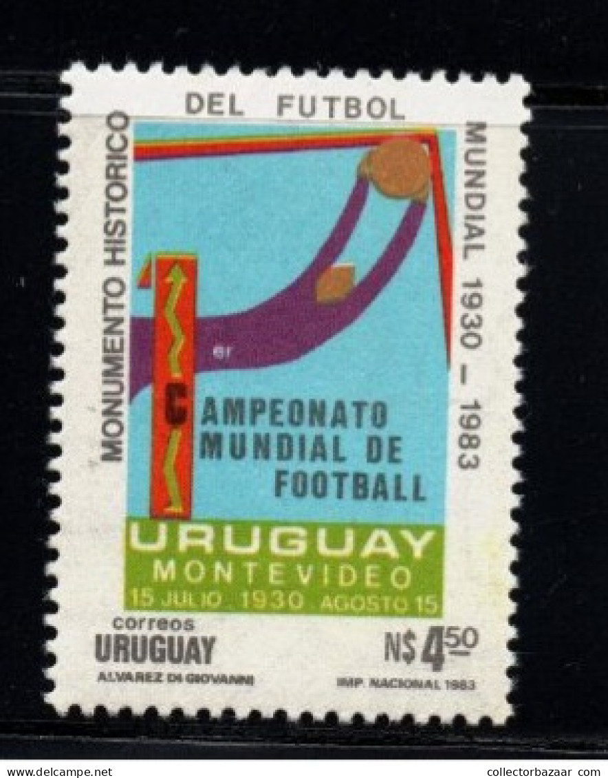 1930 Soccer Football 1st World Cup Champion Uruguay MNH Stamp That Pictures The Poster Designed By Laborde For The Event - 1930 – Uruguay