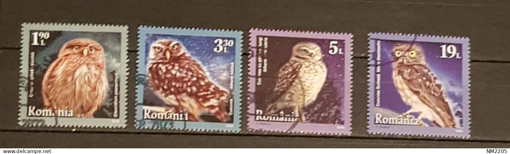 BIRDS ROMANIA BIRDS OWLS SET CTO-  USED - Used Stamps