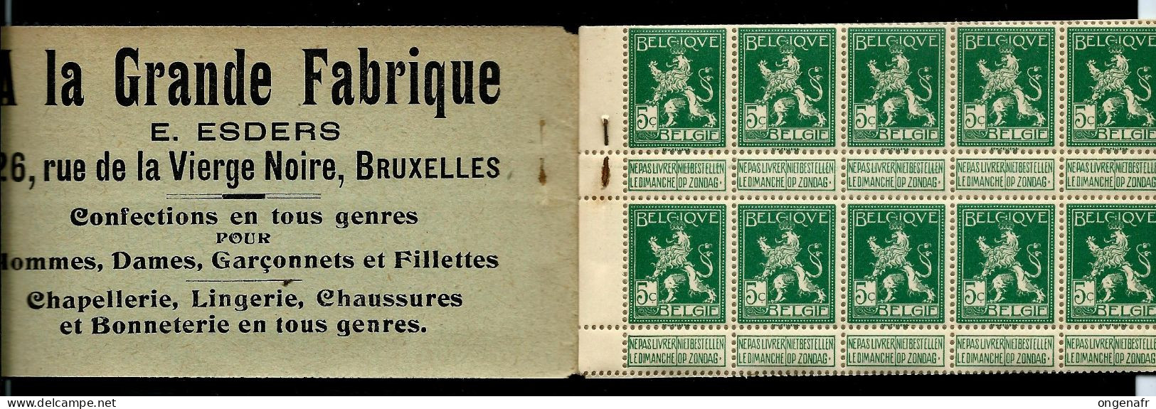 Carnet De 1914 N° A 13d(b) - La Royale Belge  - état **  ( Côte 2024 : 600 €) - 1907-1941 Alte [A]