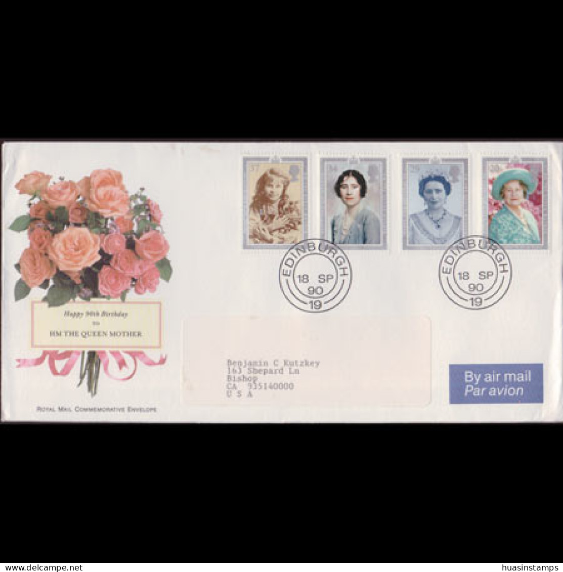 G.B. 1990 - FDC - 1327-30 Q.Mother B/Day - Brieven En Documenten