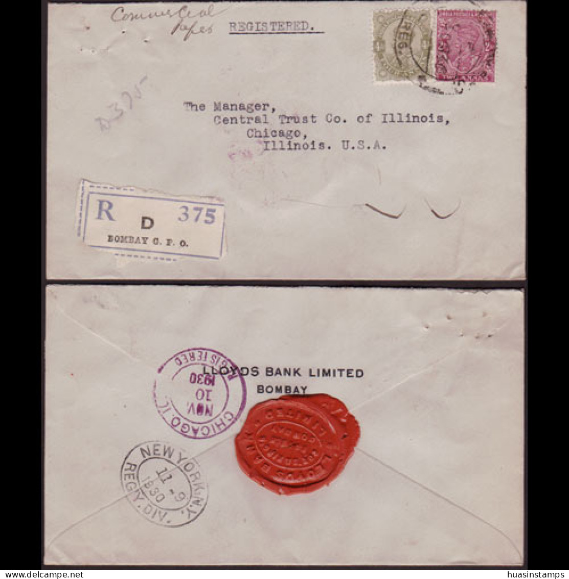 INDIA 1930 - Cover Used-110 And 116 KGV - Cartas & Documentos