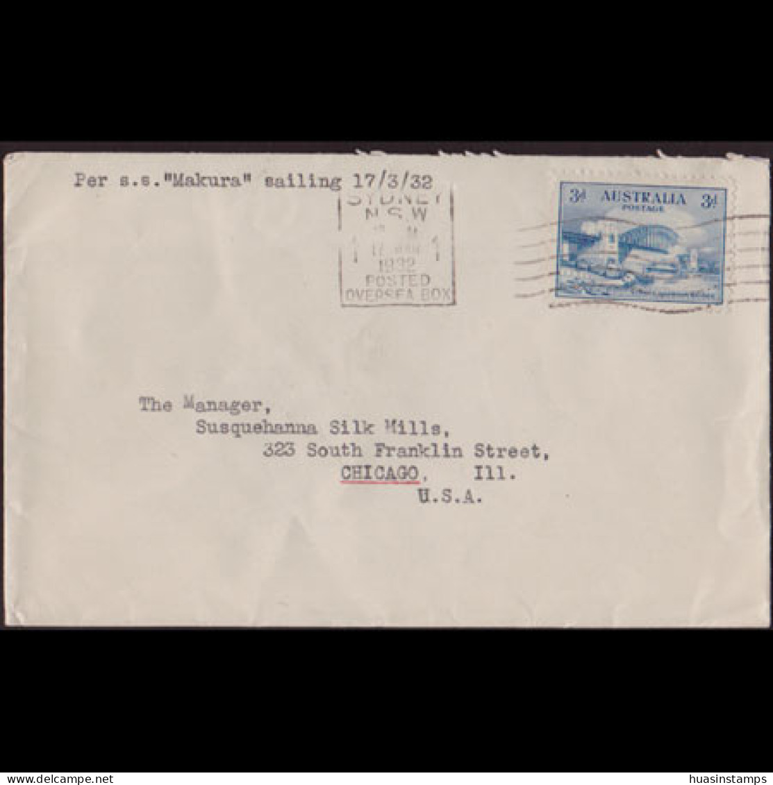 AUSTRALIA 1932 - Cover Used-131 Sydney Bridge - Brieven En Documenten