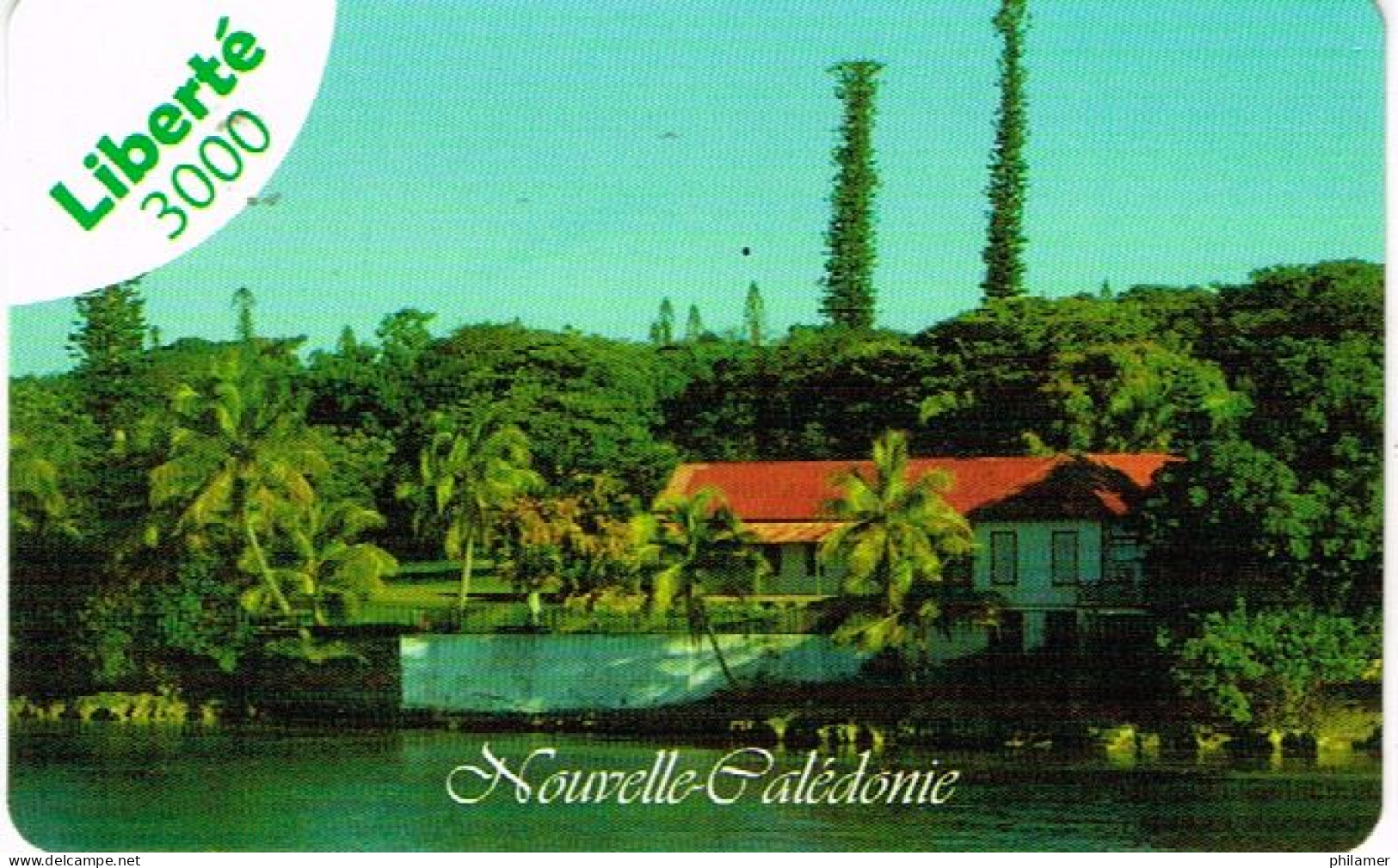 Nouvelle Caledonie Caledonia TELECARTE PHONECARD PREPAYEE LIBERTE 3000 F UT. Paysage Ile Des Pins Bagne Maison  EX 12/17 - Nouvelle-Calédonie