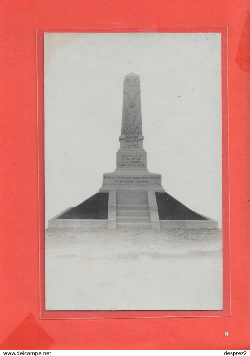 80 LONGUEAU Carte Photo LMe Monument Aux Morts - Longueau