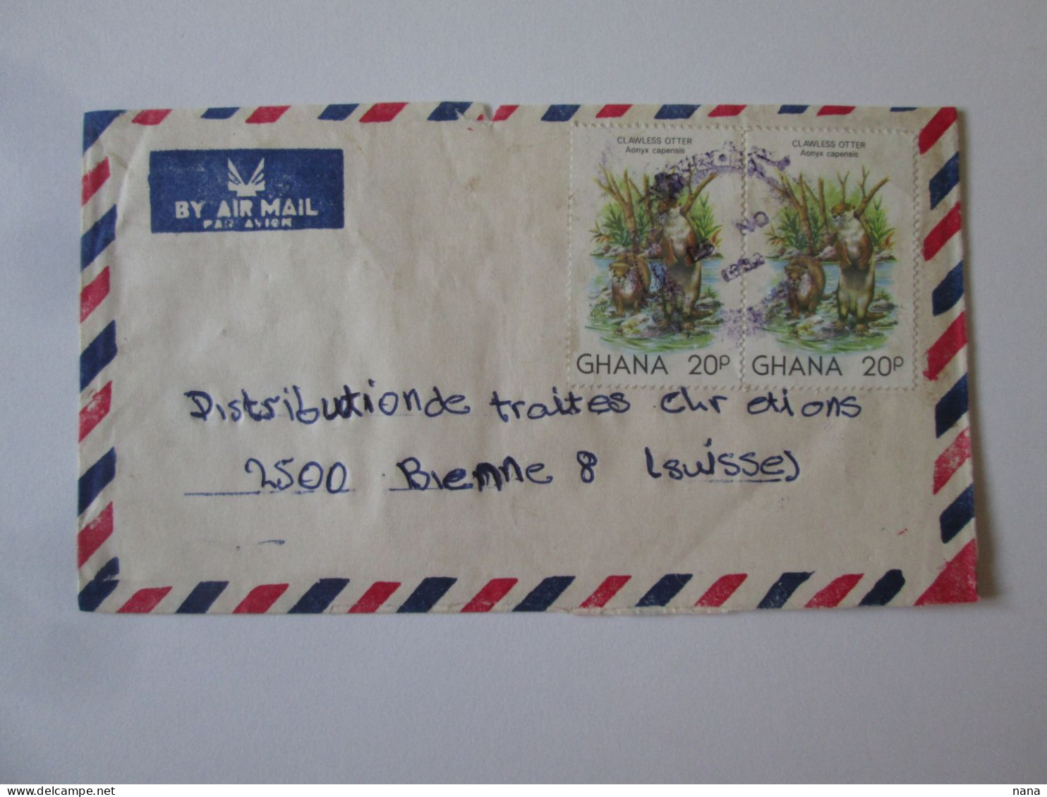 Ghana Enveloppe Voyage 1982 Bel Affranchissement/Ghana Mailed Envelope 1982 Nice Franking - Ghana (1957-...)