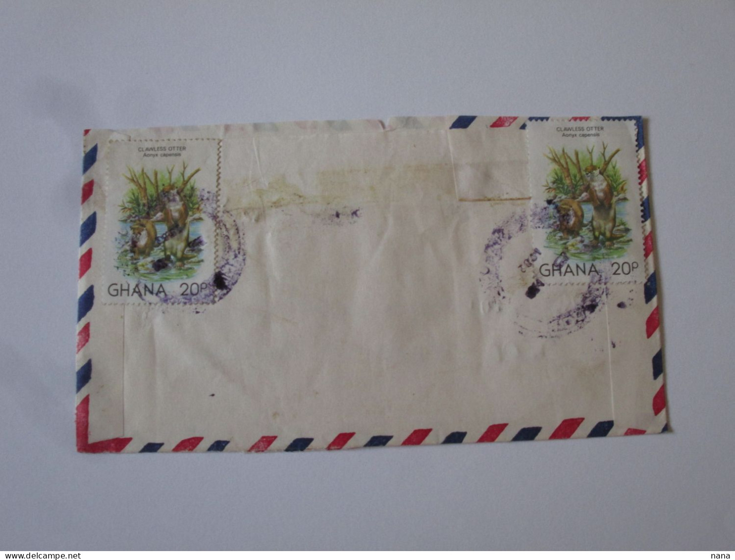 Ghana Enveloppe Voyage 1982 Bel Affranchissement/Ghana Mailed Envelope 1982 Nice Franking - Ghana (1957-...)