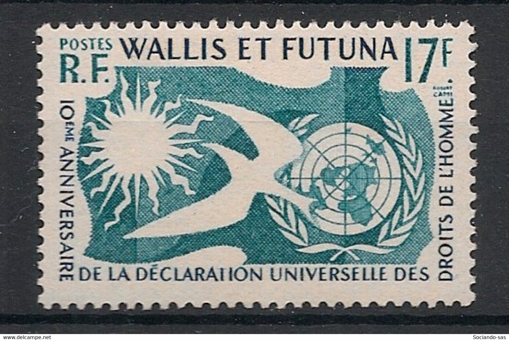 WALLIS ET FUTUNA - 1958 - N°Yv. 160 - Droits De L'homme - Neuf Luxe ** / MNH / Postfrisch - Unused Stamps