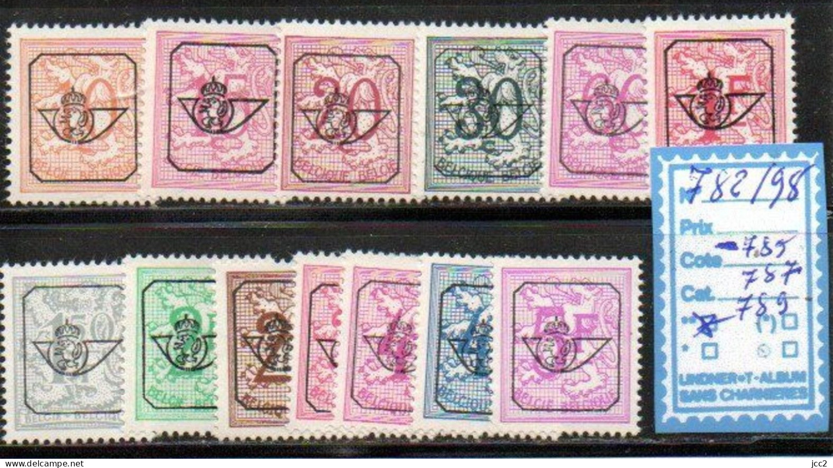 Préoblitéré 782/98 (Manque 785.787.789) - Typos 1967-85 (Lion Et Banderole)