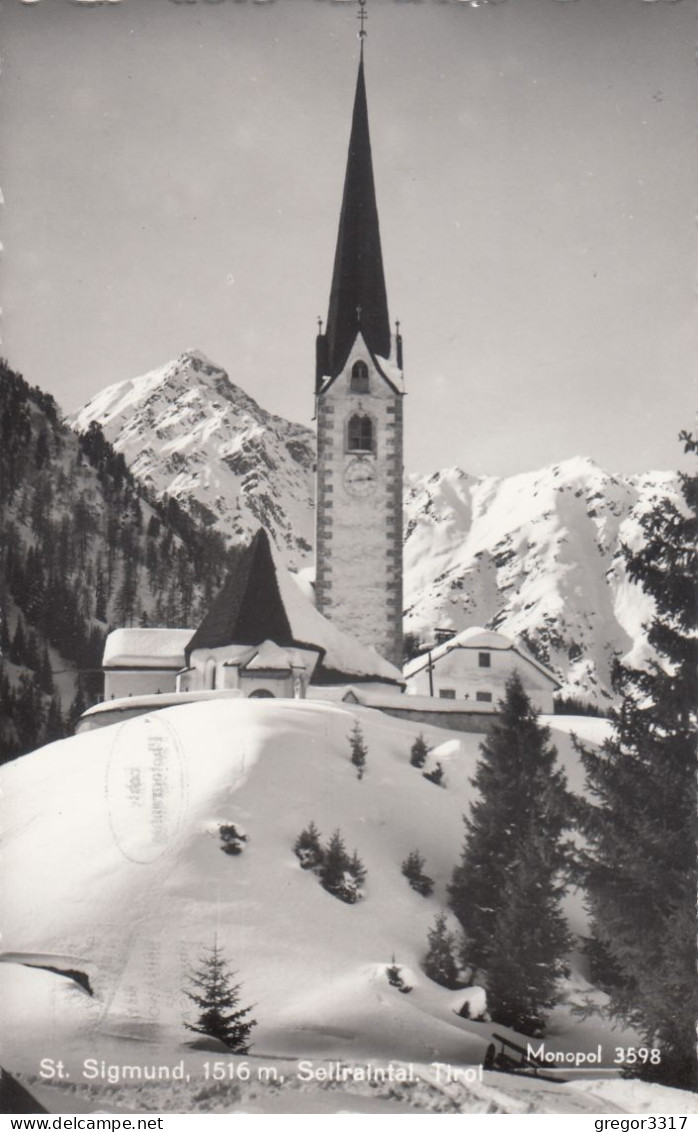 D7822) ST. SIGMUND - Sellraintal - Sellrein - Tirol - Verschneite Kirche U. Häuser - Alte S/W FOTO AK - Sellrein