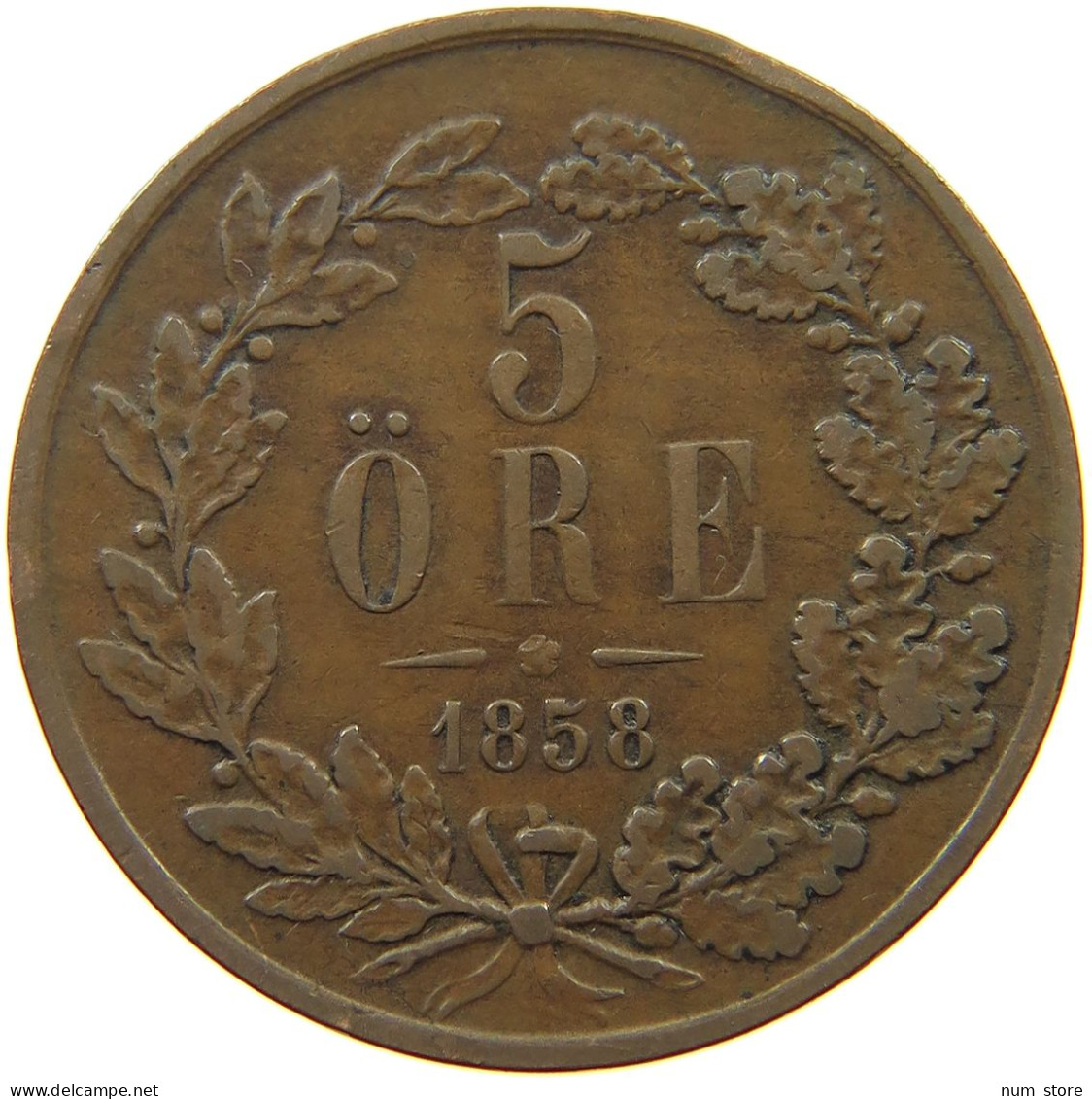 SWEDEN 5 ÖRE 1872 Oscar II. (1872-1907) #s046 0377 - Suède