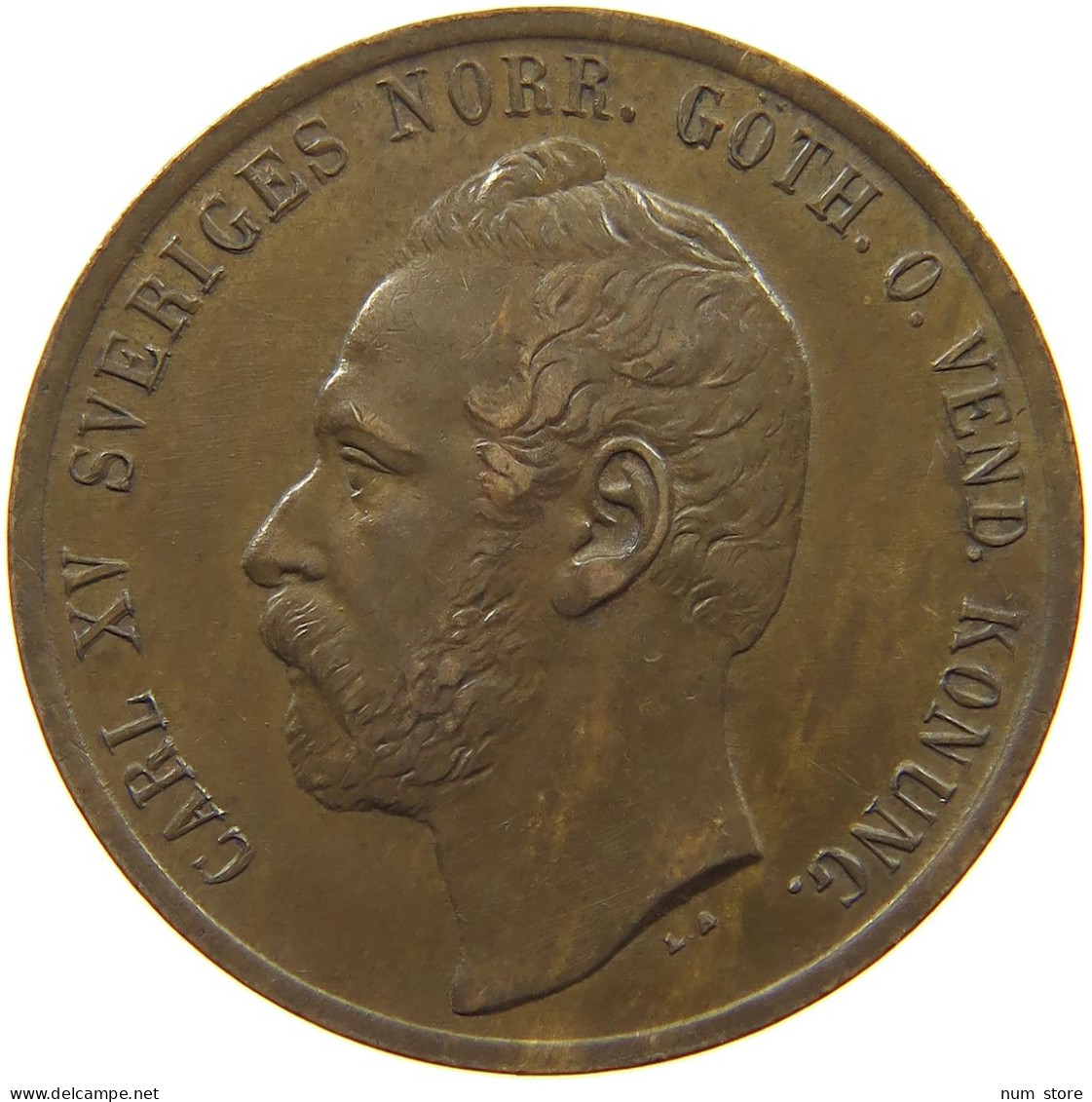 SWEDEN 5 ORE 1872 CHARLES XV. (1859-1872) #t161 0207 - Suède