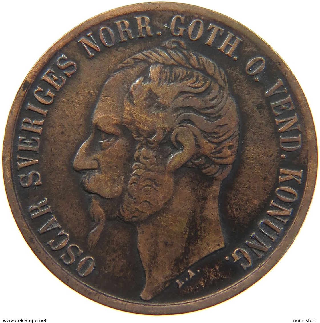 SWEDEN 5 ÖRE 1857 Oscar I. (1844-1859) #c050 0511 - Suède